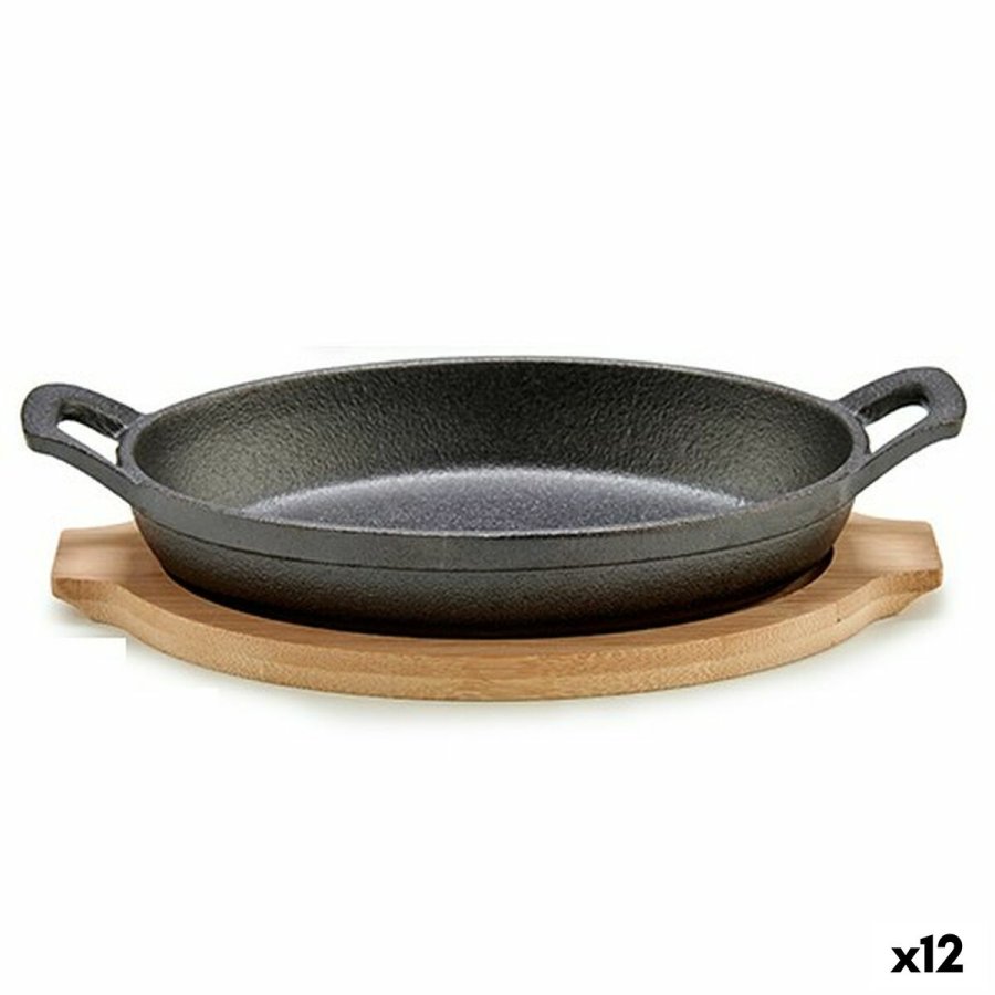 Kasserolle til servering af tapas Kinvara 1277SJ5103 Brun Gr 22,5 x 4,5 x 12,5 cm (12 enheder) #1
