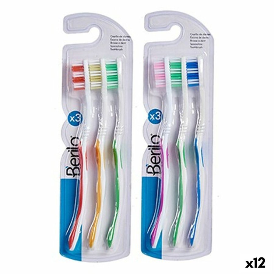 Escova de Dentes Berilo 29100288 Gul Bl Rd Grn (12 enheder) #1