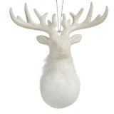 Julepynt Rensdyr Hvid Plastik Skinne 14 x 15,5 x 7 cm (24 enheder) #5