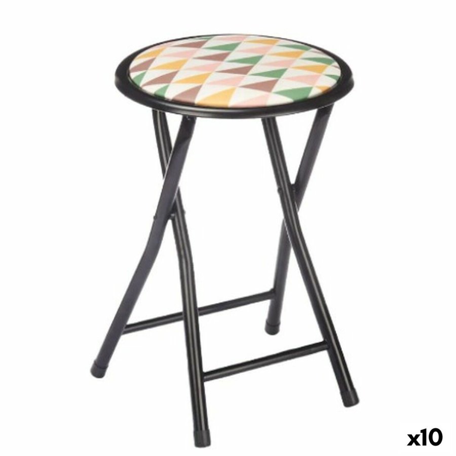 Sammenklappelig skammel Geometric Sort PVC Metal 30 x 30 x 45 cm (10 enheder) #1