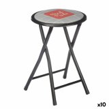 Sammenklappelig skammel Hand Made Brun Sort Gr PVC Metal 30 x 30 x 45 cm (10 enheder) #1