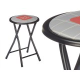 Sammenklappelig skammel Hand Made Brun Sort Gr PVC Metal 30 x 30 x 45 cm (10 enheder) #5