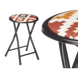 Sammenklappelig skammel Boho Chic Sort PVC Metal 30 x 30 x 45 cm (10 enheder) #5