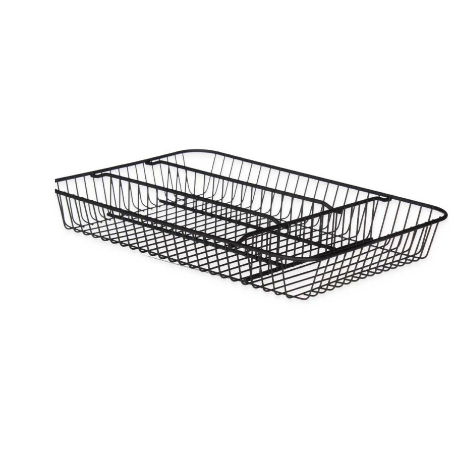 Bestikholder Kinvara W7267-1 Sort Metal 26 x 4,7 x 35,5 cm (6 enheder) #2