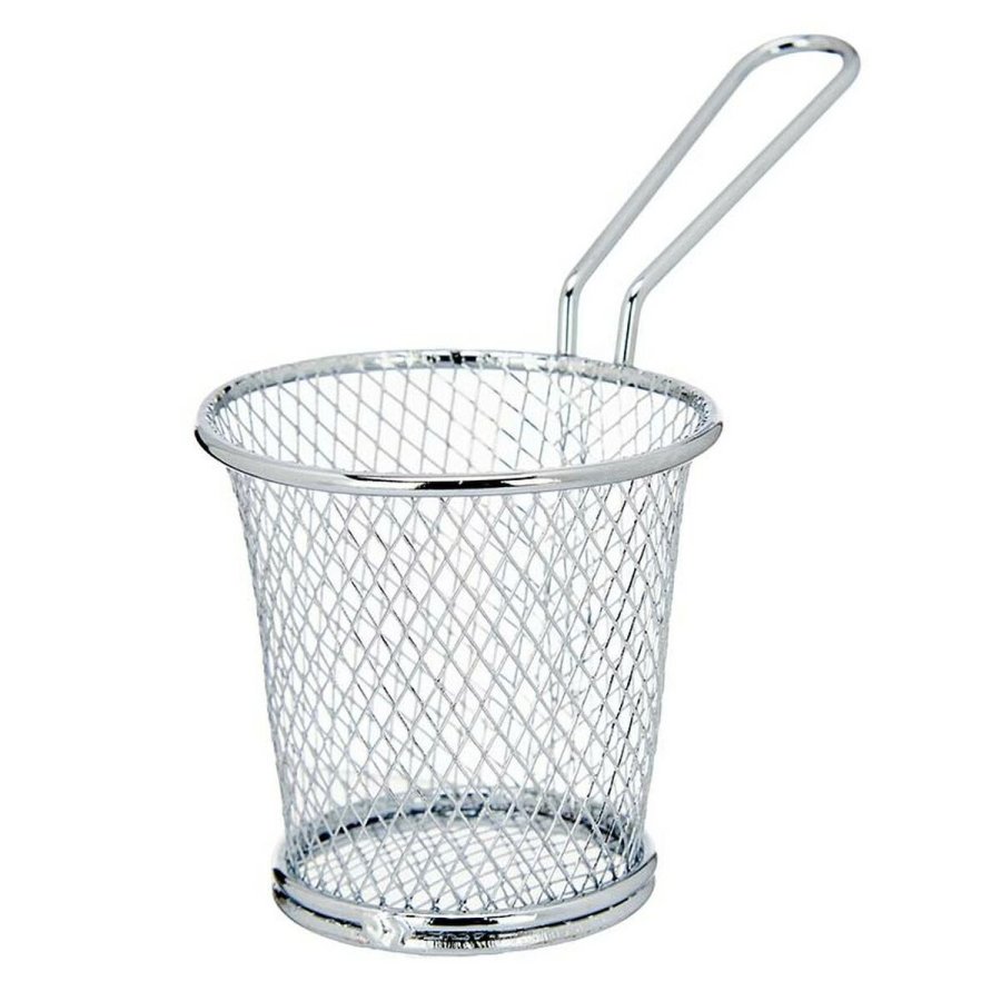 Kurv til prsentation af aperitiffer Kinvara W8088S Slvfarvet Metal 15,5 x 12 x 8 cm (12 enheder) #2