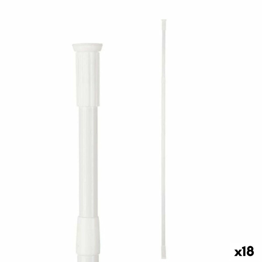 Forlngelig stang Berilo B0638 110-200CM Hvid Aluminium 200 x 2,2 x 2,2 cm Til brusebad (18 enheder) #1
