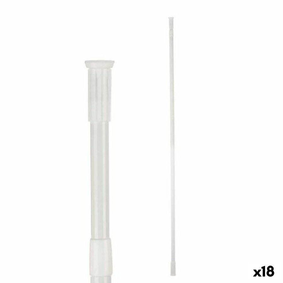 Forlngelig stang Berilo B0638 140-260CM Hvid Aluminium 260 x 2,2 x 2,2 cm Til brusebad (18 enheder) #1