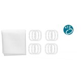 Brusebadsforhng Berilo SC-POLY-UD1-WHITE Hvid Polyester 180 x 180 cm Points (12 enheder) #13