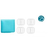 Brusebadsforhng Berilo SC-POLY-UD1-BLUE Bl Polyester 180 x 180 cm Points (12 enheder) #13