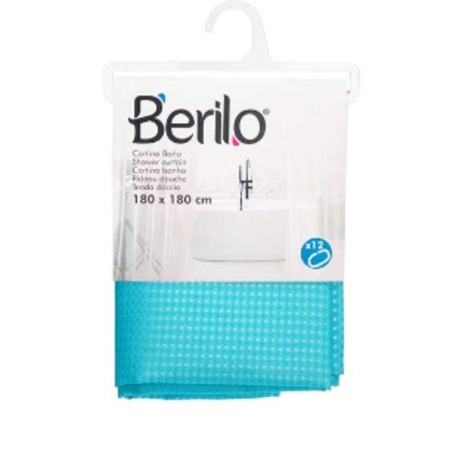 Brusebadsforhng Berilo SC-POLY-UD1-BLUE Bl Polyester 180 x 180 cm Points (12 enheder) #5