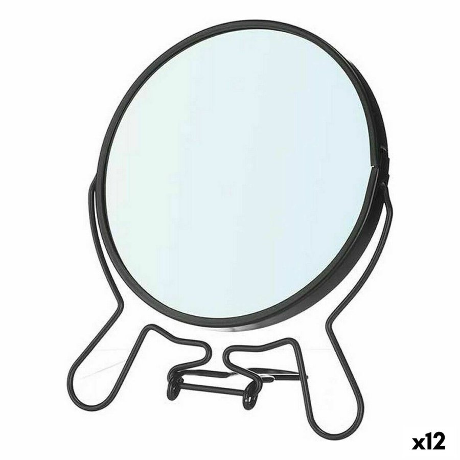 Makeup-Spejl Berilo B6444P-M Sort Jern 13 x 15,3 x 1,5 cm (12 enheder) #1