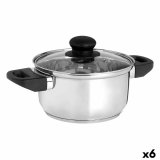 Gryde Med Glaslg Kinvara 16689B Slvfarvet 1,8 L 28 x 9 x 18 cm (6 enheder) #1