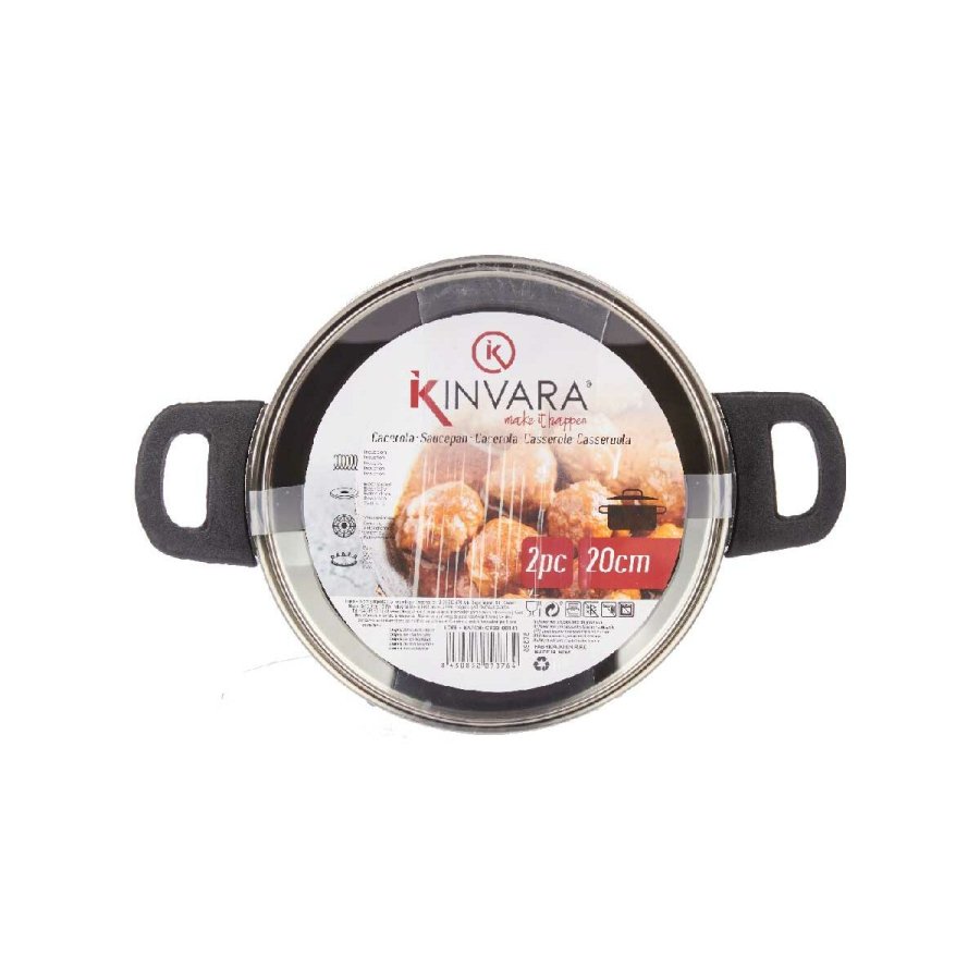 Gryde Med Glaslg Kinvara 16689B1 Slvfarvet 2,5 L 31 x 10,5 x 20 cm (6 enheder) #3