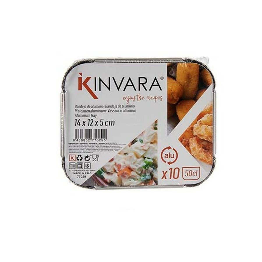Madbakke-st Kinvara 16144 Aluminium 14,5 x 7,5 x 12,5 cm Engangsbrug Med lg (12 enheder) #3