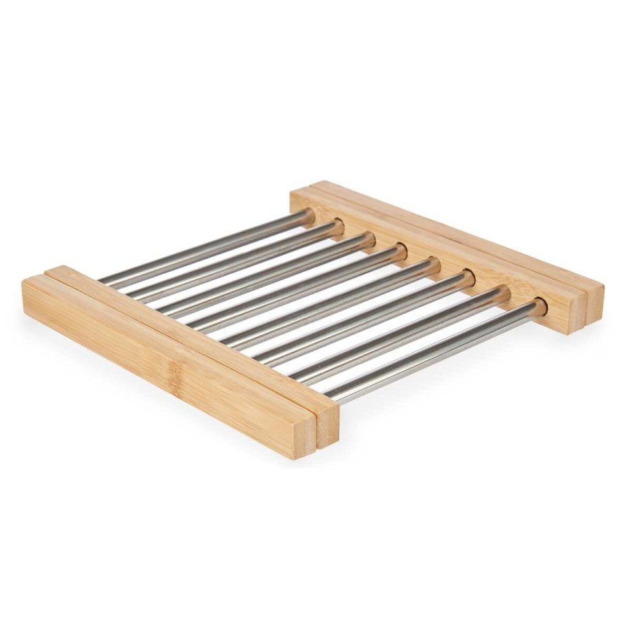Dkkeserviet Kinvara 90951 Slvfarvet Metal Bambus 36,4 x 2,2 x 21,3 cm (6 enheder) #2