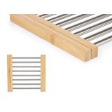 Dkkeserviet Kinvara 90951 Slvfarvet Metal Bambus 36,4 x 2,2 x 21,3 cm (6 enheder) #3