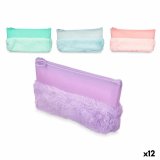 Penalhus Pincello Bl Grn Lilla Pink 21 x 9 x 3 cm Pomponer (12 enheder) #1