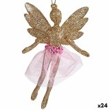 Julepynt Fe champagne Plastik Skinne 8 x 12 x 5 cm (24 enheder) #1