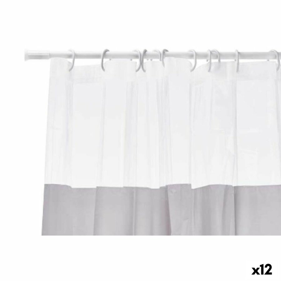 Brusebadsforhng Berilo 214 Gr Gennemsigtig Plastik PEVA 180 x 180 cm (12 enheder) #1