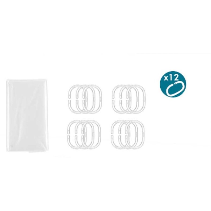 Brusebadsforhng Berilo 216 Gennemsigtig Plastik PEVA 180 x 180 cm (12 enheder) #9