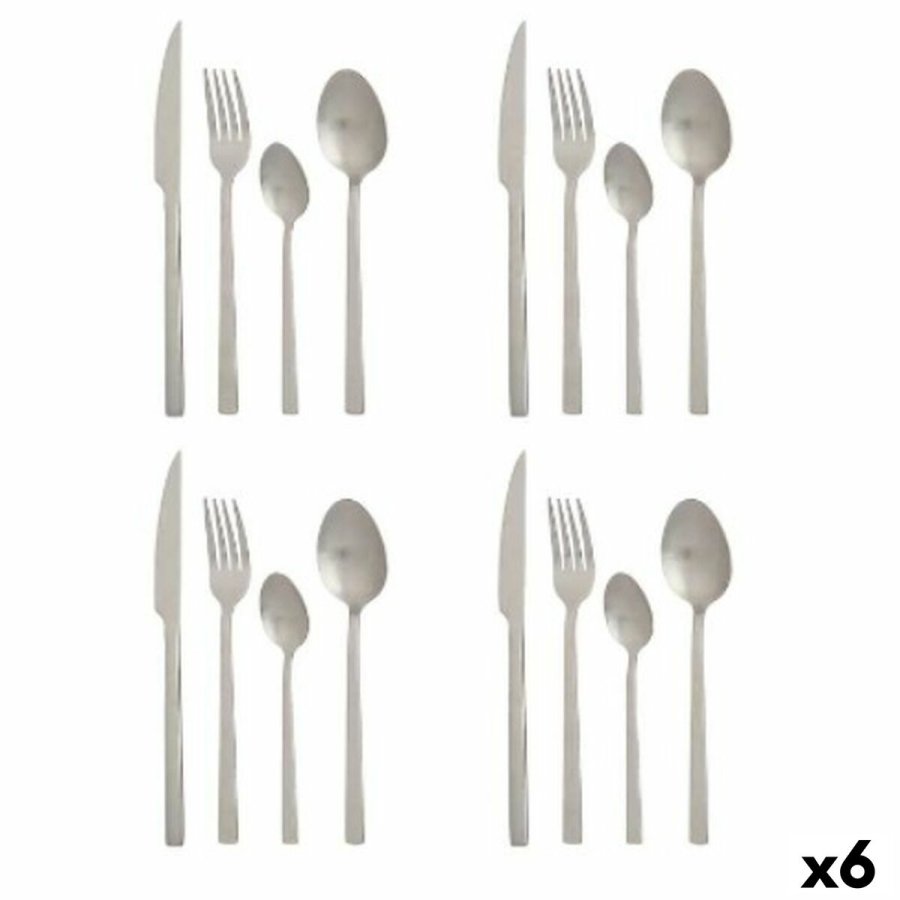 Bestik St Kinvara KT214012 Slvfarvet Rustfrit stl Mat (6 enheder) #1