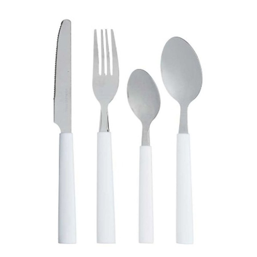 Bestik St Kinvara KT166096-1C Hvid Slvfarvet Rustfrit stl Plastik (6 enheder) #3
