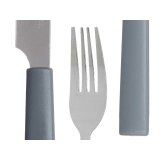Bestik St Gr Slvfarvet Rustfrit stl Plastik (6 enheder) #4