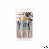 Bestik St Kinvara KT166096-1C-P Pink Slvfarvet Rustfrit stl Plastik (6 enheder) #1