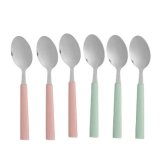 Dessertske st Kinvara CN-KT166096-1T Grn Pink Slvfarvet Rustfrit stl Plastik 15,7 cm Dessert (12 enheder) #2