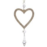 Julepynt Hjerte champagne Plastik Skinne 9 x 16 x 2 cm (24 enheder) #5