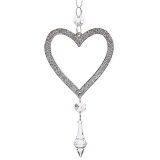 Julepynt Hjerte Slvfarvet Plastik Skinne 9 x 16 x 2 cm (24 enheder) #5