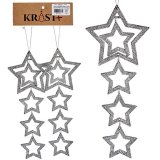 Juledekorationsst Slvfarvet Plastik Skinne Stjerne 19 x 0,2 x 23 cm (24 enheder) #5