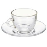 Kop og tallerken Vivalto S12212/BHA Gennemsigtig Glas 85 ml (6 enheder) #2