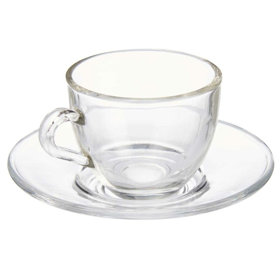 Kop og tallerken Vivalto S12212/BHA Gennemsigtig Glas 85 ml (6 enheder) #2