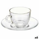 Kop og tallerken Vivalto S12212/BHA Gennemsigtig Glas 85 ml (6 enheder) #1
