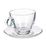 Kop og tallerken Gennemsigtig Glas 170 ml (6 enheder) #3