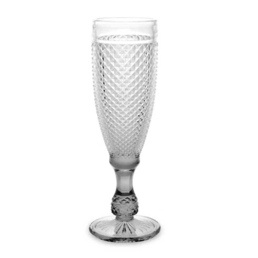 Champagneglas Vivalto PR-00719B/BHA6 SMOKE Gennemsigtig Antracit Glas 185 ml Diamant (6 enheder) #2