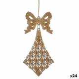 Julepynt Lasso Romber champagne Plastik Skinne 7,5 x 1 x 15,5 cm (24 enheder) #1