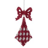 Julepynt Lasso Romber Fuchsia Plastik Skinne 7,5 x 1 x 15,5 cm (24 enheder) #5