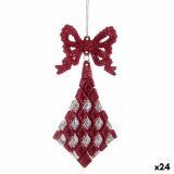 Julepynt Lasso Romber Fuchsia Plastik Skinne 7,5 x 1 x 15,5 cm (24 enheder) #1