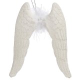 Julepynt Englevinger Hvid Plastik Skinne 12,5 x 15 x 2,5 cm (24 enheder) #5