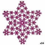 Julepynt Stjerne Fuchsia 29 x 0,1 x 32 cm (24 enheder) #1