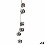 Julepynt Krist+ 00547-1 Slvfarvet Metal Rangle 5 x 2,5 x 41 cm (24 enheder) #1