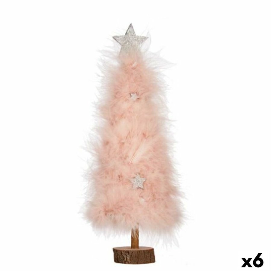 Juletr Pink Tr Plastik 9 x 34 x 9 cm (6 enheder) #1