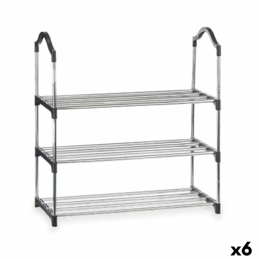 Skostativ Kipit 1064 Slvfarvet 58 x 26 x 58 cm 3 Hylder #1