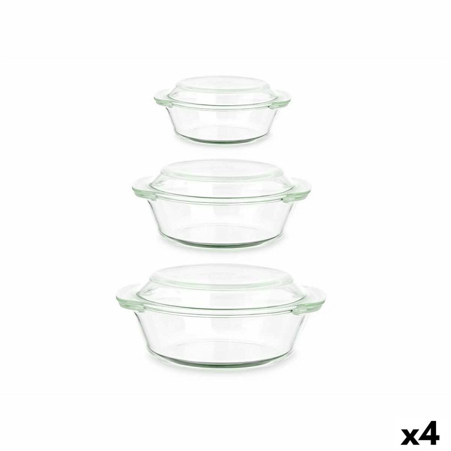 Gryder Vivalto CA1-15-S3 Gennemsigtig Borosilikatglas 700 ml 1 L 1,5 L St (4 enheder) #1