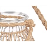 Lyseholder Gift Decor 22812BR 22812BR Gennemsigtig Natur Glas Tov 20 x 30 cm 20 x 30 x 20 cm Blik (4 enheder) #3