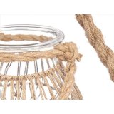 Lyseholder Gift Decor 22813BR 22813BR Gennemsigtig Natur Glas Tov 17 x 25 cm 17 x 25 x 17 cm Blik (4 enheder) #3