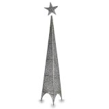 Juletr Krist+ 00157 Slvfarvet Metal Plastik Stjerne Trn 28 x 127 x 28 cm (6 enheder) #5