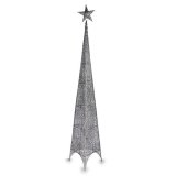 Juletr Krist+ 00160 Slvfarvet Metal Plastik Stjerne Trn 42 x 218 x 42 cm (3 enheder) #5